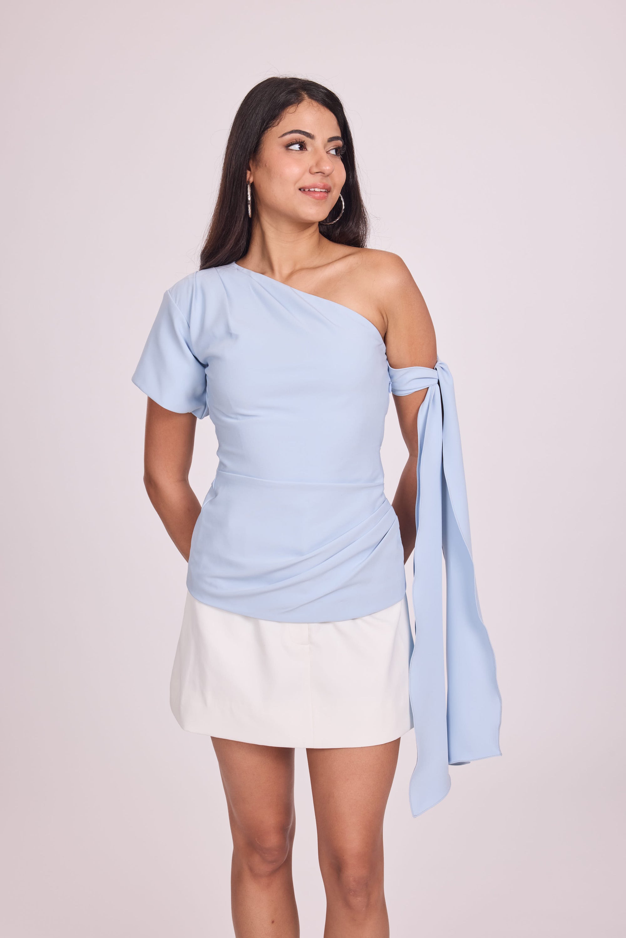 Ms V Draped One Shoulder Top