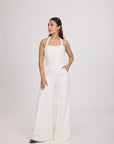 Ms. V Ruched Halter Jumpsuit