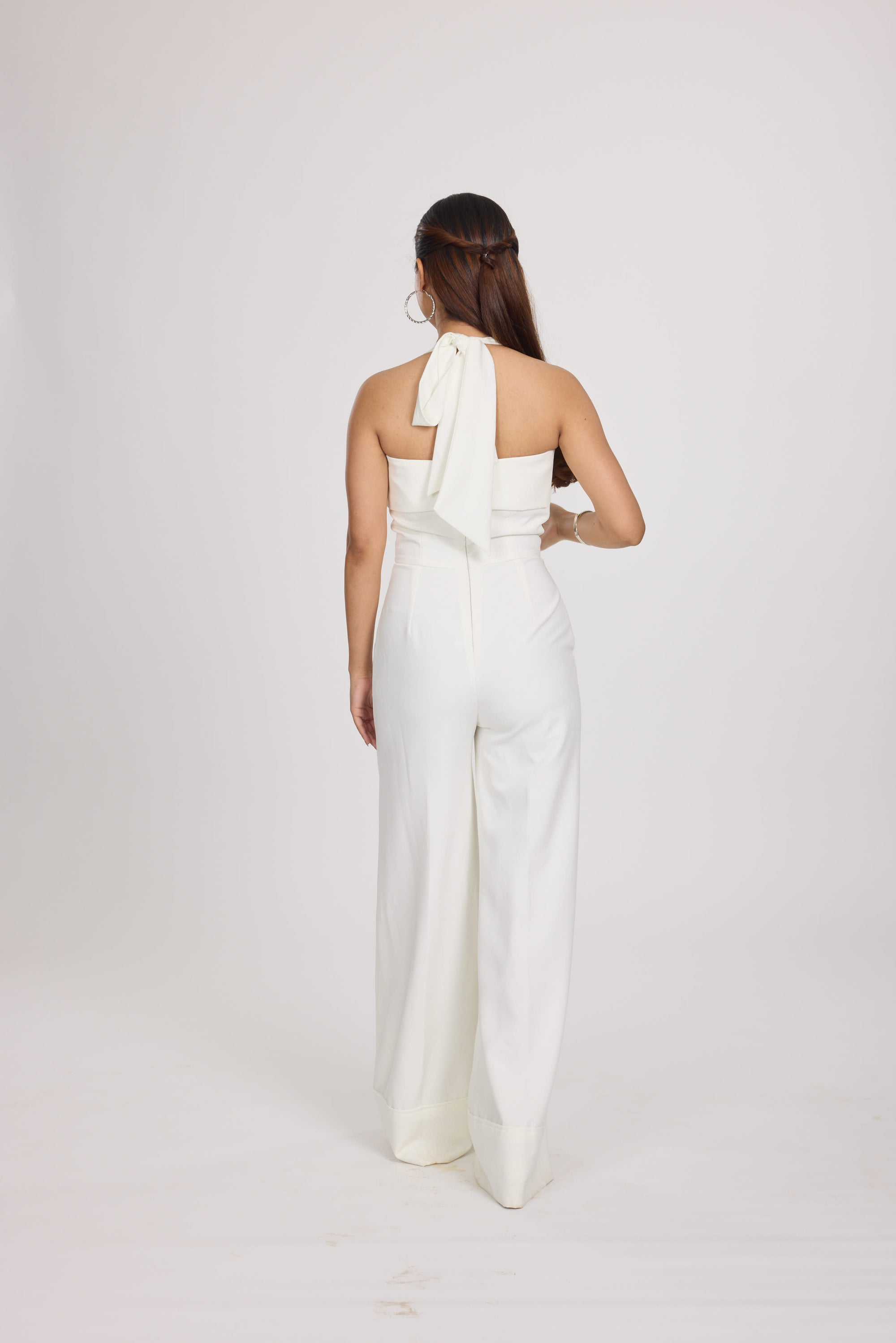 Ms. V Ruched Halter Jumpsuit