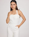 Ms. V Ruched Halter Jumpsuit