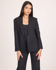 Ms. V Pinstripe Relaxed Blazer