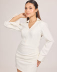 Ms.V Zip-up Draped Mini Dress