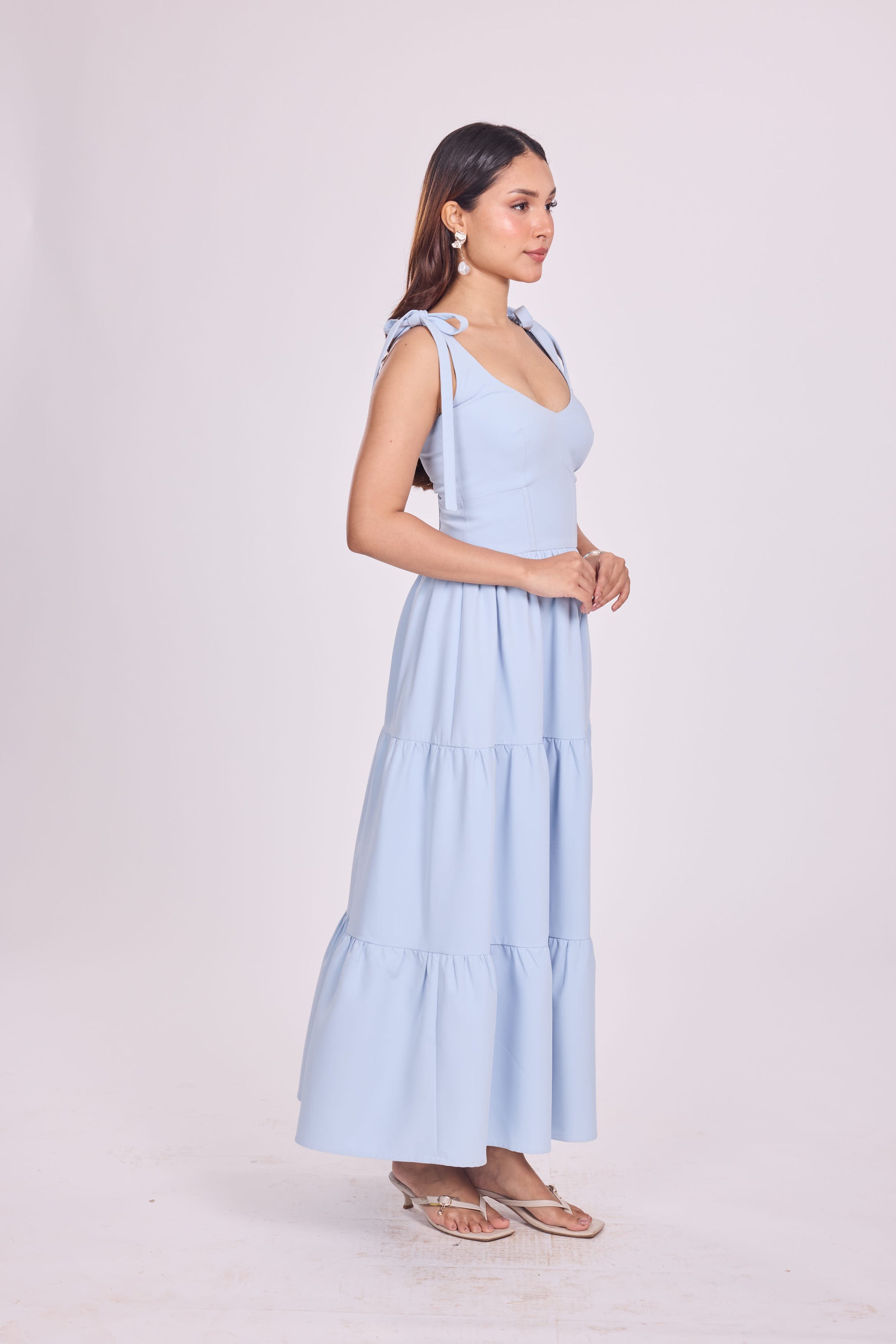 Ms V Tie Up Corset Midi Dress