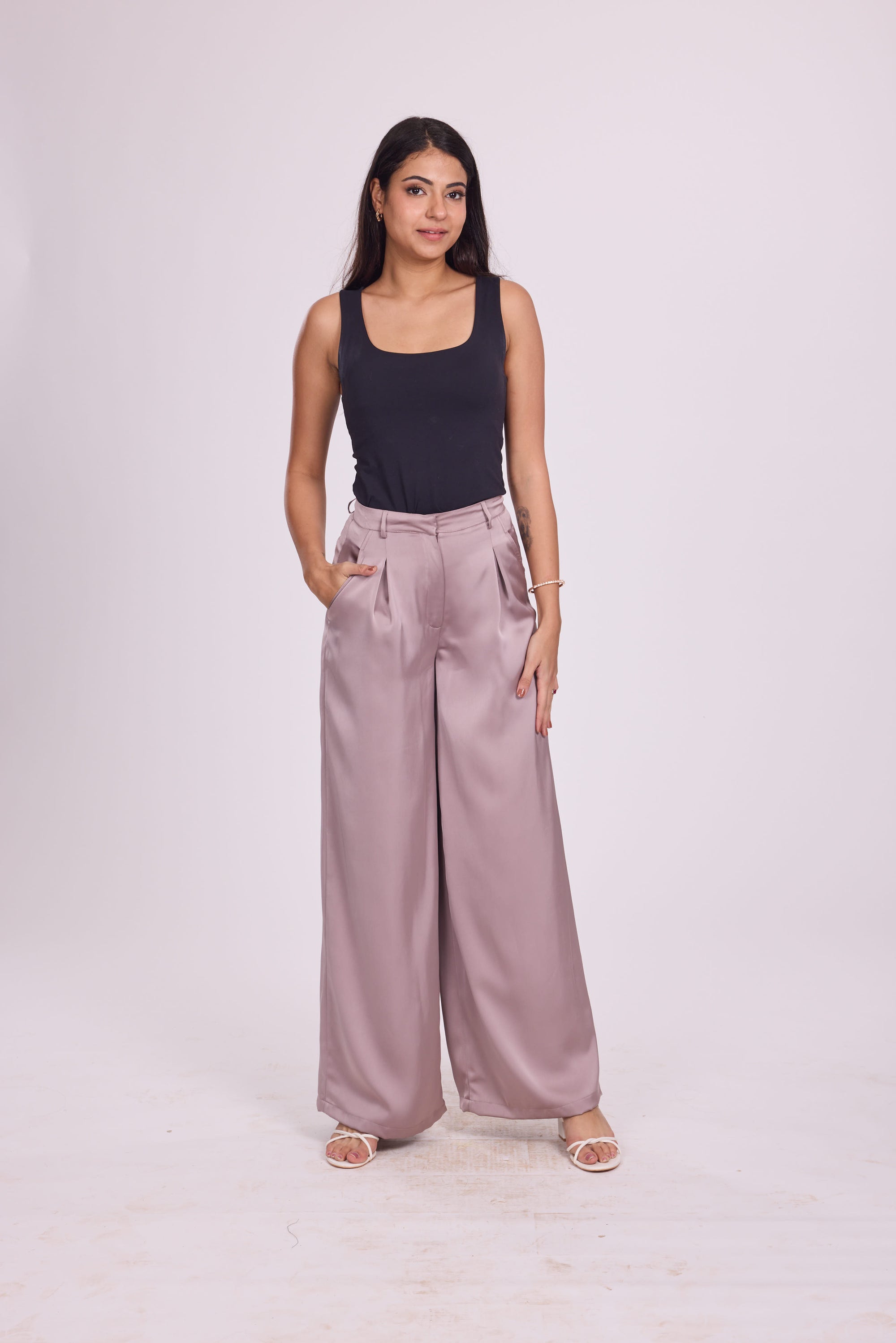 Ms.V Flared Satin Pants
