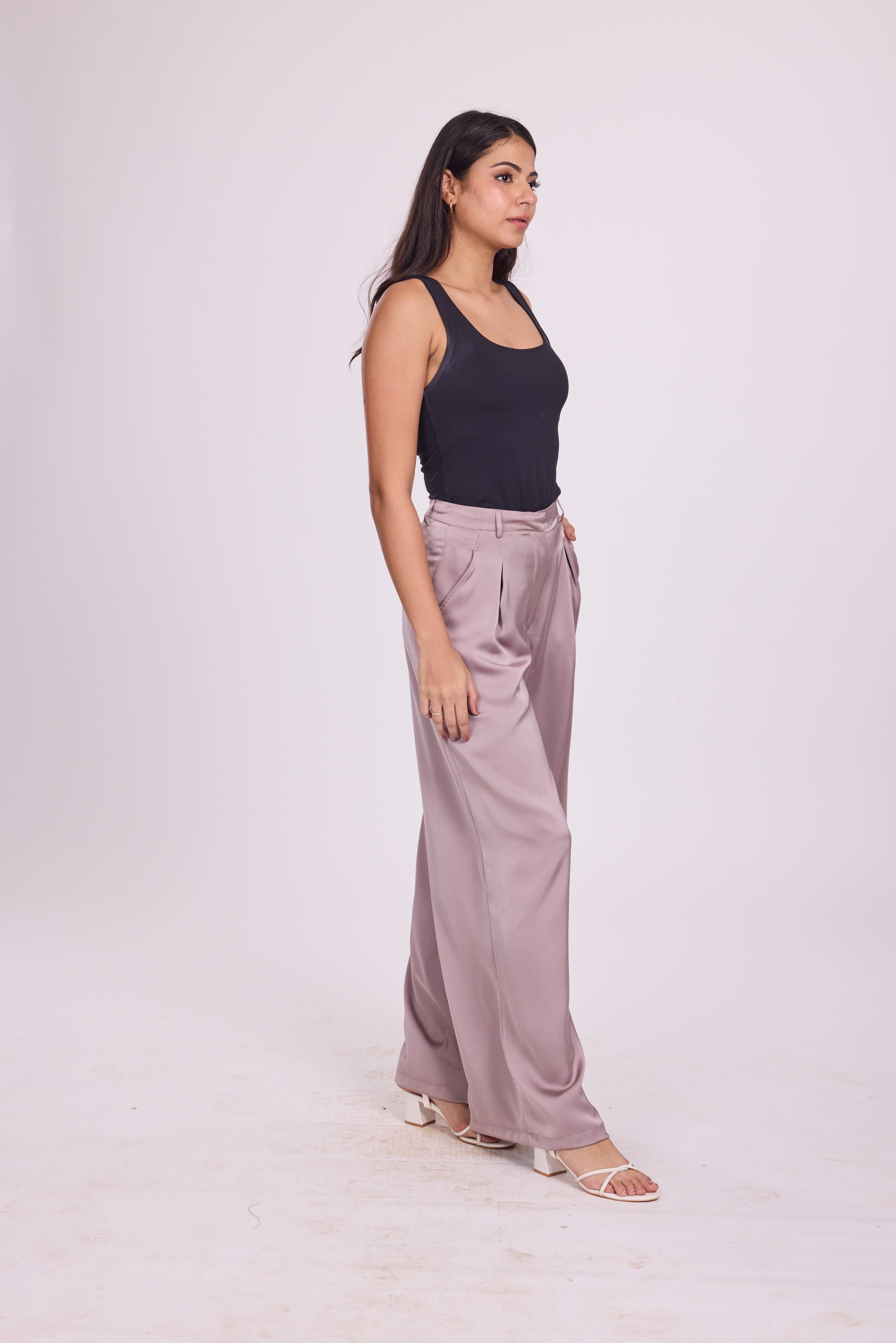 Ms.V Flared Satin Pants