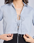 Ms.V Tie-Up Cropped Shirt & Bustier