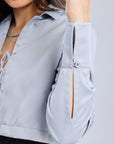 Ms.V Tie-Up Cropped Shirt & Bustier